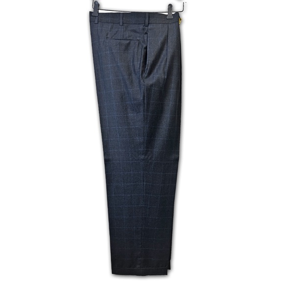 Jos A Bank Wool & Cashmere Blend Windowpane 2-Pc Suit Blazer Dress Pants Vintage - Picture 5 of 7